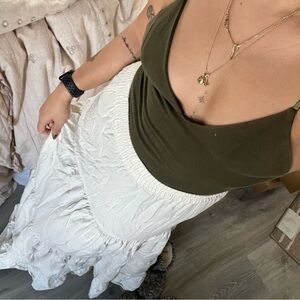 Opia Byron Bay tiered maxi skirt
